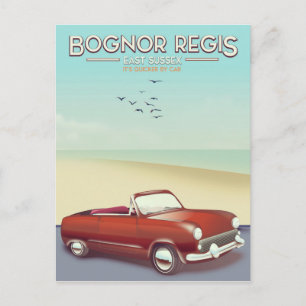 Bognor Regis Vintages Reiseplakat am Meer Postkarte