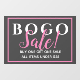 BOGO-Einzelhandelsklammer Fensteraufkleber
