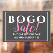 BOGO-Einzelhandelsklammer Fensteraufkleber (Blatt 2)