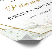 Bogo Rose Gold Blume Eukalyptus und Gold Willkomme Poster (Ecke)