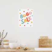 BOGO Sign / Kaufen Sie eins erhalten ein Sale Post Poster (Küche)