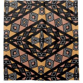 Bogolan African Ethnic Design Showvorhang Duschvorhang