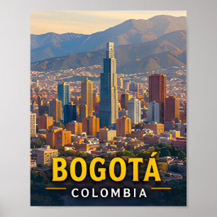 Bogotá-Anden-Skyline und kolumbianischer Geist Poster