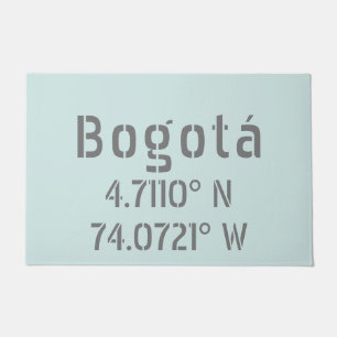 Bogotá Breiten- und Längengradkoordinaten Fußmatte