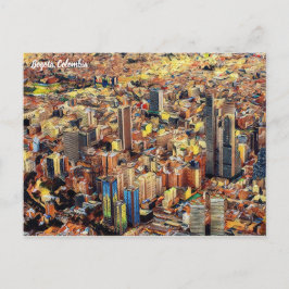 Bogotá, Colombia, City View Art Postkarte