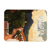 Bogota Colombia Illustration Travel Art Vintag Magnet (Horizontal)