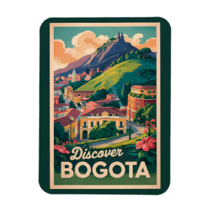 Bogota Colombia - Kunst Vintag Magnet