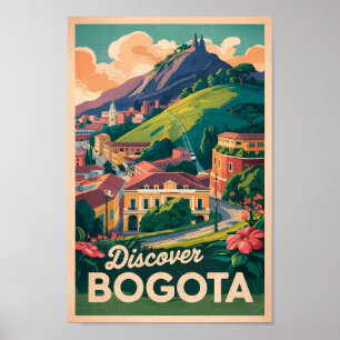 Bogota Colombia - Kunst Vintag Poster