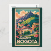 Bogota Colombia - Kunst Vintag Postkarte (Vorne/Hinten)
