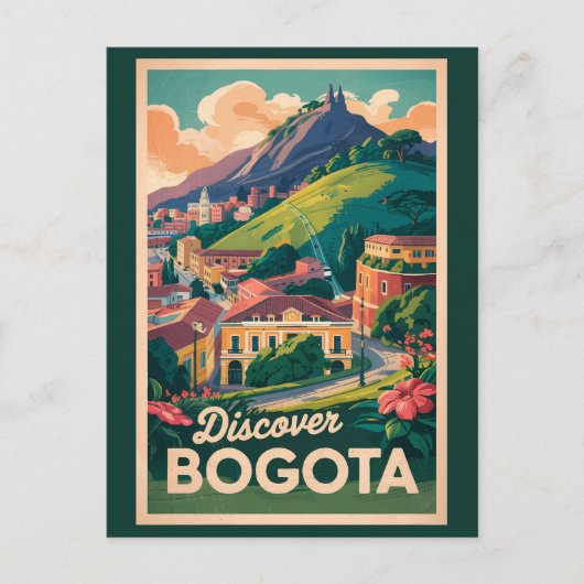 Bogota Colombia - Kunst Vintag Postkarte (Vorderseite)