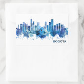 Bogota Colombia Skyline Blue Rechteckiger Aufkleber (Tasche)