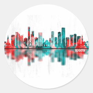 Bogota Colombia Skyline Runder Aufkleber