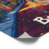 Bogota Colombia Vintag Art Travel Illustration Poster (Ecke)