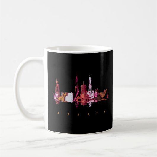 Bogota, farbenfrohe Silhouette Kaffeetasse (Links)