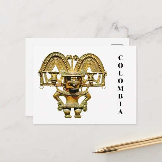 Bogotá Gold Postkarte (Vorderseite/Rückseite Beispiel)