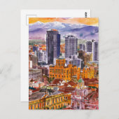 Bogota, kolumbianisches Stadtbild Aquarellmalerei Postkarte (Vorne/Hinten)