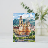 Bogota, Kolumbien Aquarellmalerei Postkarte (Stehend Vorderseite)