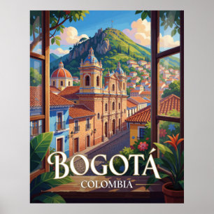 Bogotá Kolumbien La Candelaria Reise Poster