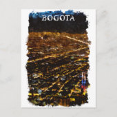Bogota Kolumbien - Nachtstadtansicht Postkarte (Vorderseite)