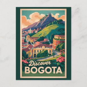 Bogota Kolumbien Reise Kunst Vintage Postkarte
