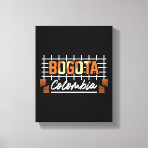 Bogota Kolumbien Retro-Typografie-Design Leinwanddruck