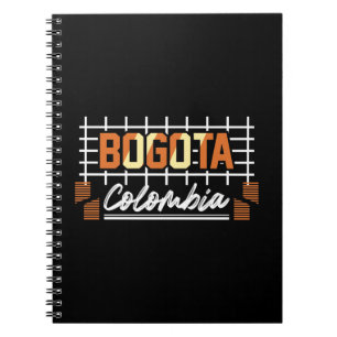 Bogota Kolumbien Retro-Typografie-Design Notizblock