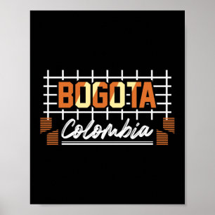 Bogota Kolumbien Retro-Typografie-Design Poster