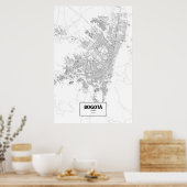 Bogota, Kolumbien (schwarz auf weiß) Poster (Küche)