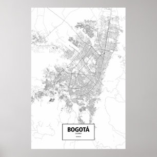 Bogota, Kolumbien (schwarz auf weiß) Poster