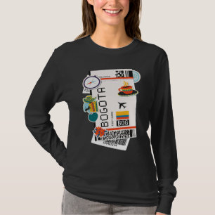 Bogotá Kolumbien Stadt Skyline Silhouette Umriss S T-Shirt