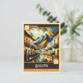 Bogota, Kolumbien | Vintage Malerei Postkarte (Stehend Vorderseite)