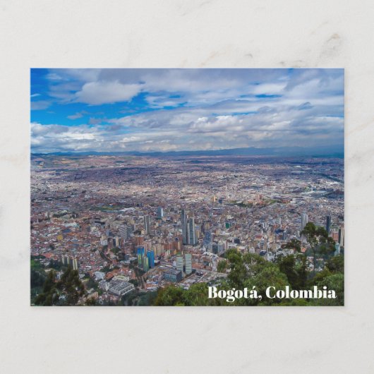 Bogotá, Monserrate City View in Kolumbien Postkarte (Vorderseite)