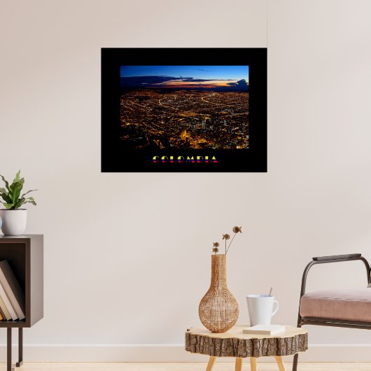 Bogotá Night Panorama Poster (Wohnzimmer 3)