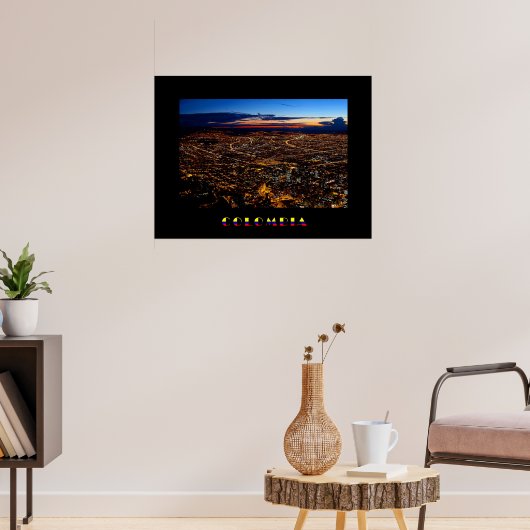 Bogotá Night Panorama Poster (Wohnzimmer 3)
