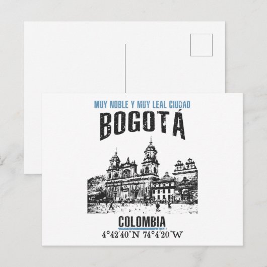 Bogotá Postkarte (Vorne/Hinten)