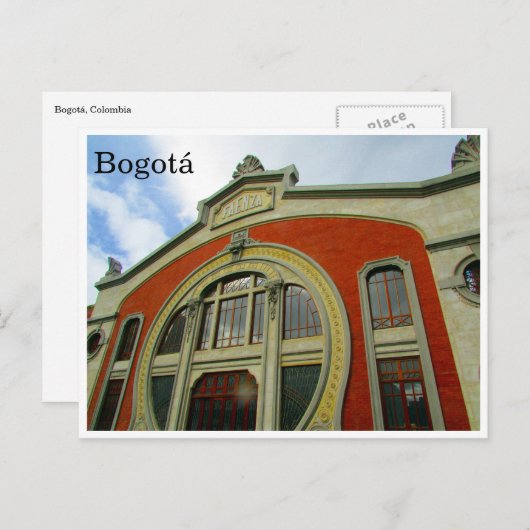 Bogotá rund postkarte (Vorne/Hinten)