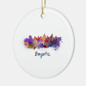 Bogotá skyline im Watercolor Keramikornament (Links)