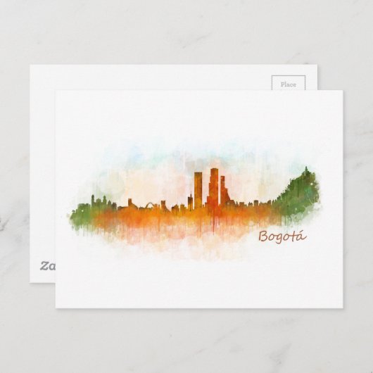 Bogotá Stadt Kolumbien Cundinamarca Skyline v03 Postkarte (Vorne/Hinten)