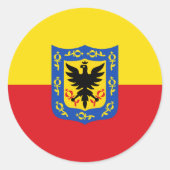 Bogota-Stadtflagge Runder Aufkleber (Vorderseite)