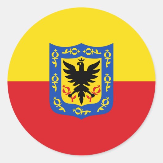 Bogota-Stadtflagge Runder Aufkleber (Vorderseite)