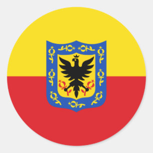 Bogota-Stadtflagge Runder Aufkleber