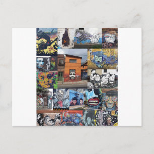 Bogota-Straßenkunst-Mural-Montage Postkarte