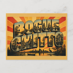 Bogue Chitto State Park LA Vintage Reise Kunst Postkarte