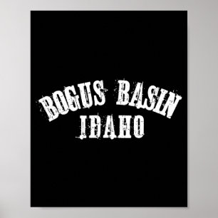 Bogus Basin Idaho Skigebiet Skifahren Snowboarden Poster