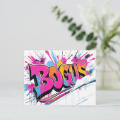 Bogus Basin Ski Resort Idaho Graffiti Postkarte (Stehend Vorderseite)