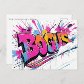 Bogus Basin Ski Resort Idaho Graffiti Postkarte (Vorne/Hinten)