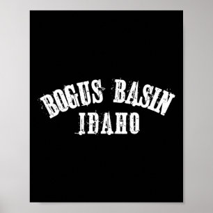Bogus Becken Idaho Ski Ski Snowboarden Skigebiet B Poster