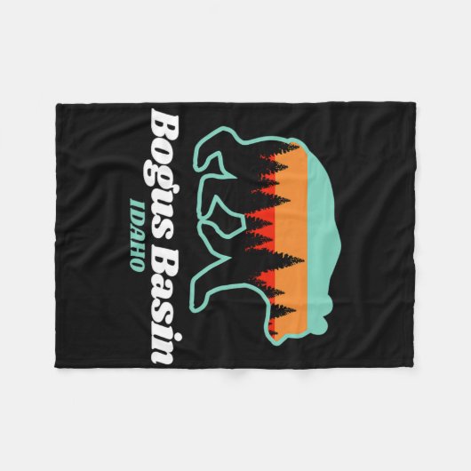 Bogusbecken Idaho Skifahren Snowboarden Bären Fleecedecke (Vorderseite (Horizontal))