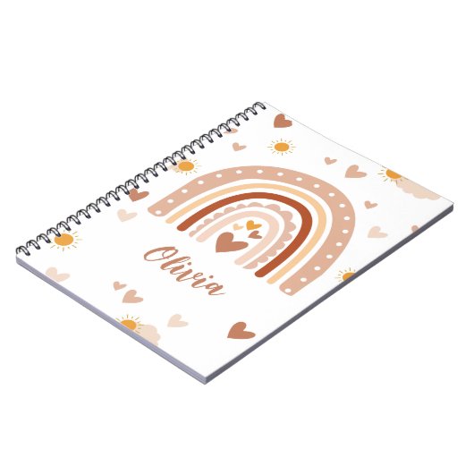 Bohem-Regenbogen Notizblock (Linke Seite)