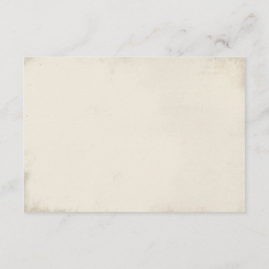 Bohemain Wedding Information Card Peacock Feather Begleitkarte (Rückseite)